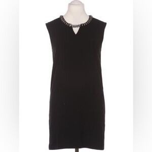 SUNCOO Black V-Neck Mini Dress